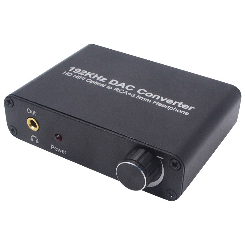 AIXXCO 192 Khz DAC HD HIFI Coaxial Optical To Analog RCA R/L Audio 3.5mm Jack DAC Audio Decoder With Volume Control Converter