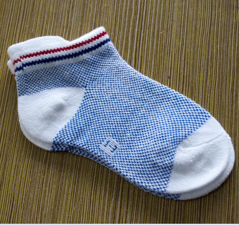 2019 verão algodão malha meninos meias crianças barco meias para meninas 1-9 ano crianças 5 pares/lote: Blue / 1 To 3 T
