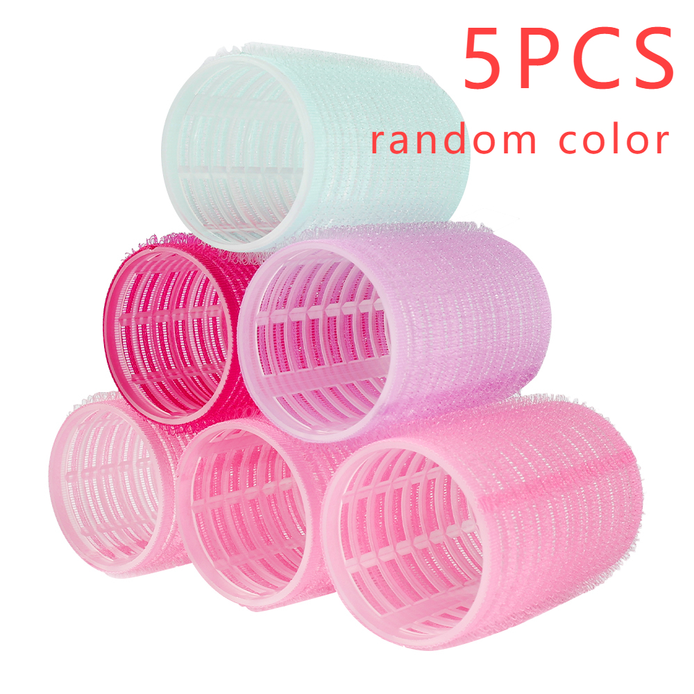 Rodillos para el cabello con agarre automático sin calor, rizadores para el cabello sin calor, flequillo, volumen, gancho y bucle autoadhesivo, accesorio para peinados DIY para mujer: Verde