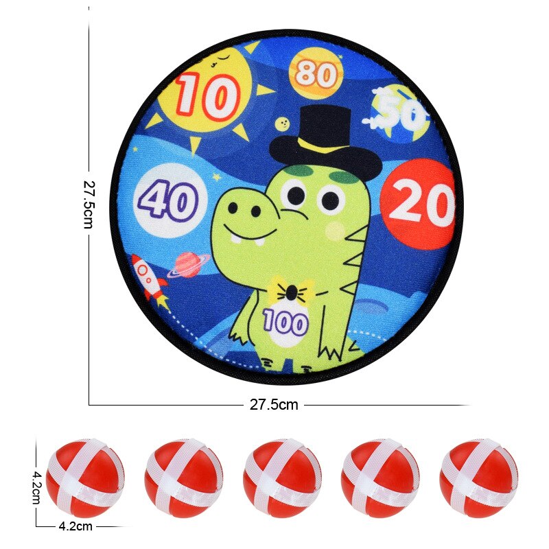 Cartone animato a doppia faccia DartBoard lanciare palline appiccicose Sport al coperto giocattolo famiglia gioco interattivo dardo regalo di natale per bambini: 1