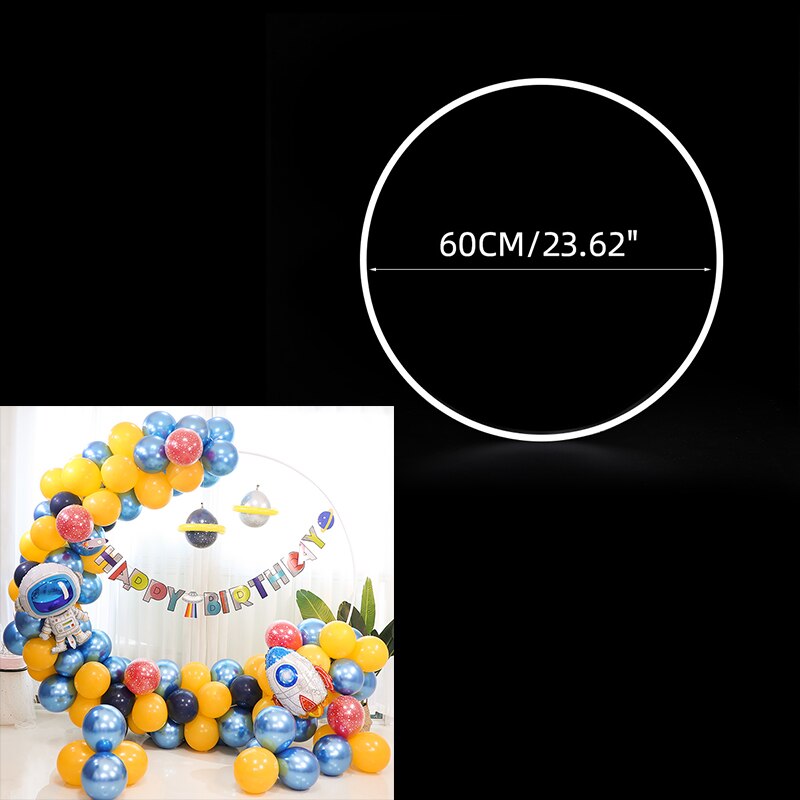 Arche ronde pour ballons, Base de poteau, support de cadre de couronne en plastique, décoration de fête prénatale, anniversaire, mariage: 60cm