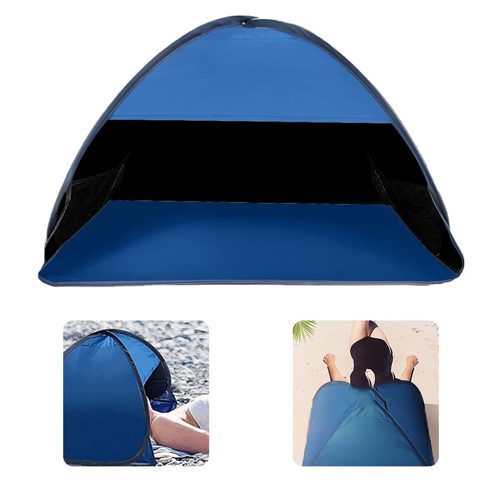 Tragbares outdoor-camping-strandzelt mit sonnenschirm, kleine markise, mini-kopfzelt, leicht, faltbar, uv-schutz, sonnenschutz