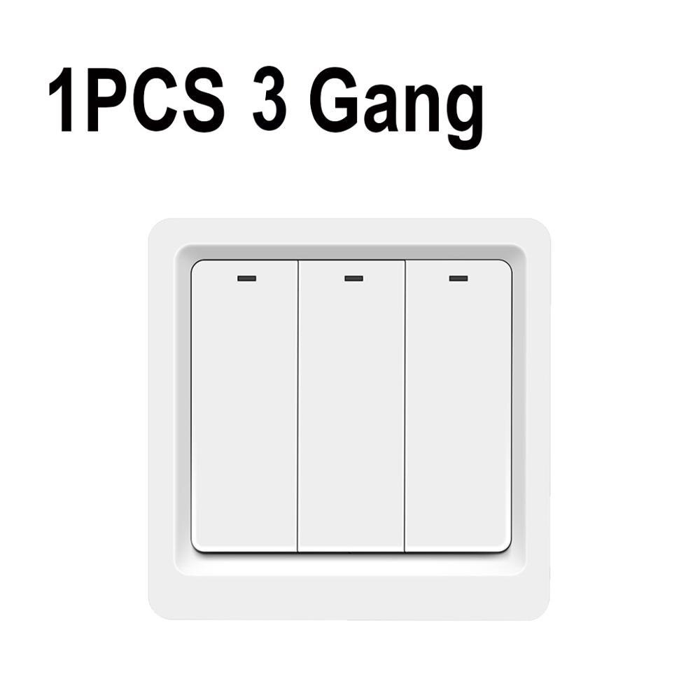 Smart Home Wifi Switch Touch Switch Voice Control Homekit Press Key For Led Lights Wall Switch Neutral Wire Needed 90-240V: 1PCS 3 Gang