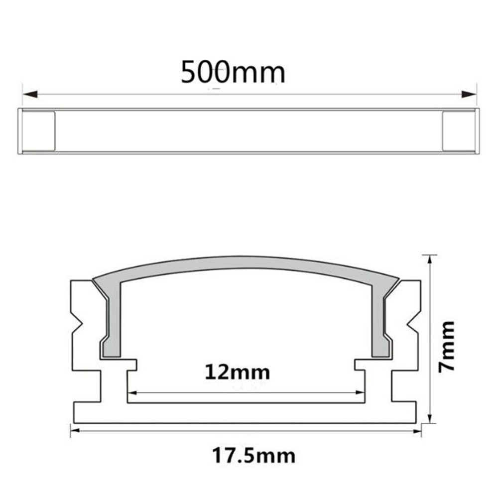 20inch LED aluminum profile matte diffuser flat ultra slim led channel for 12mm pcb,5V 12V 24V tape light housing