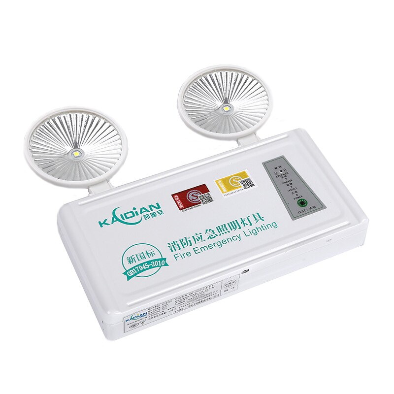 Emergency Light Fire National Standard Rechargeable LED Commercial Super Bright Safety Exit Emergency Double LED Lamp