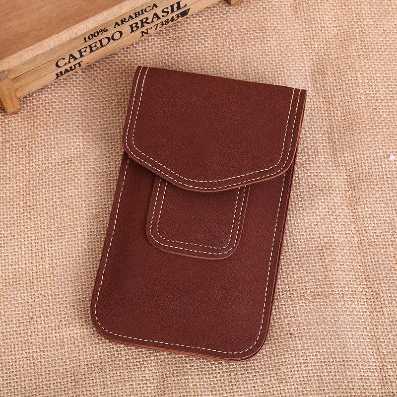 Business Mobile Phone Pouch Bag for iPhone X XR XS 7 8 6 6s Plus Casual Wrist Bag for iPhone 11 Pro Max Case Small Bags for Man: Brown