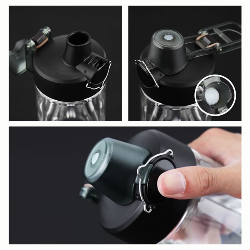 Upspirit 800mL Sport Water Bottle Plastic High Capacity Drinking Kettle Portable Outdoor Tour Hiking Protein Shaker Drinkware