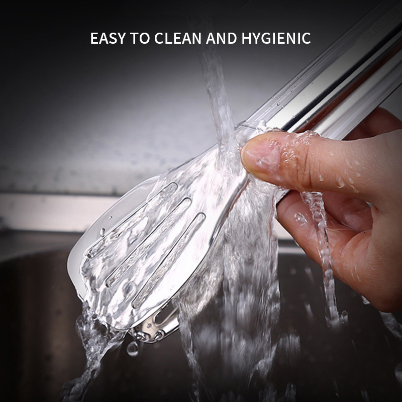 Stainless Steel Food Tongs Kitchen Utensils Buffet Cooking Tool Anti Heat Bread Clip Pastry Clamp Barbecue Kitchen Steel