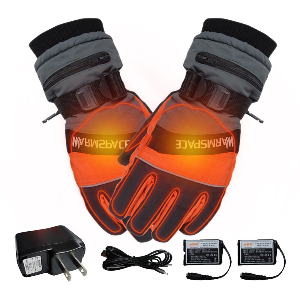 Winter Ski Outdoor Work USB Hand Glove Warmer Electric Heated Gloves With 4000mAh Rechargeable Battery Cycling Motorcycle Gloves
