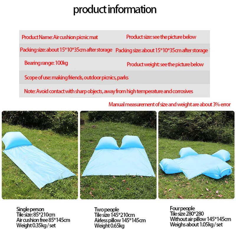 2019 nuovo naturehike impermeabile cuscino d'aria stuoia di picnic con il cuscino di umidità portatile pad con dikingbeach stuoia esterna del prato inglese giochi