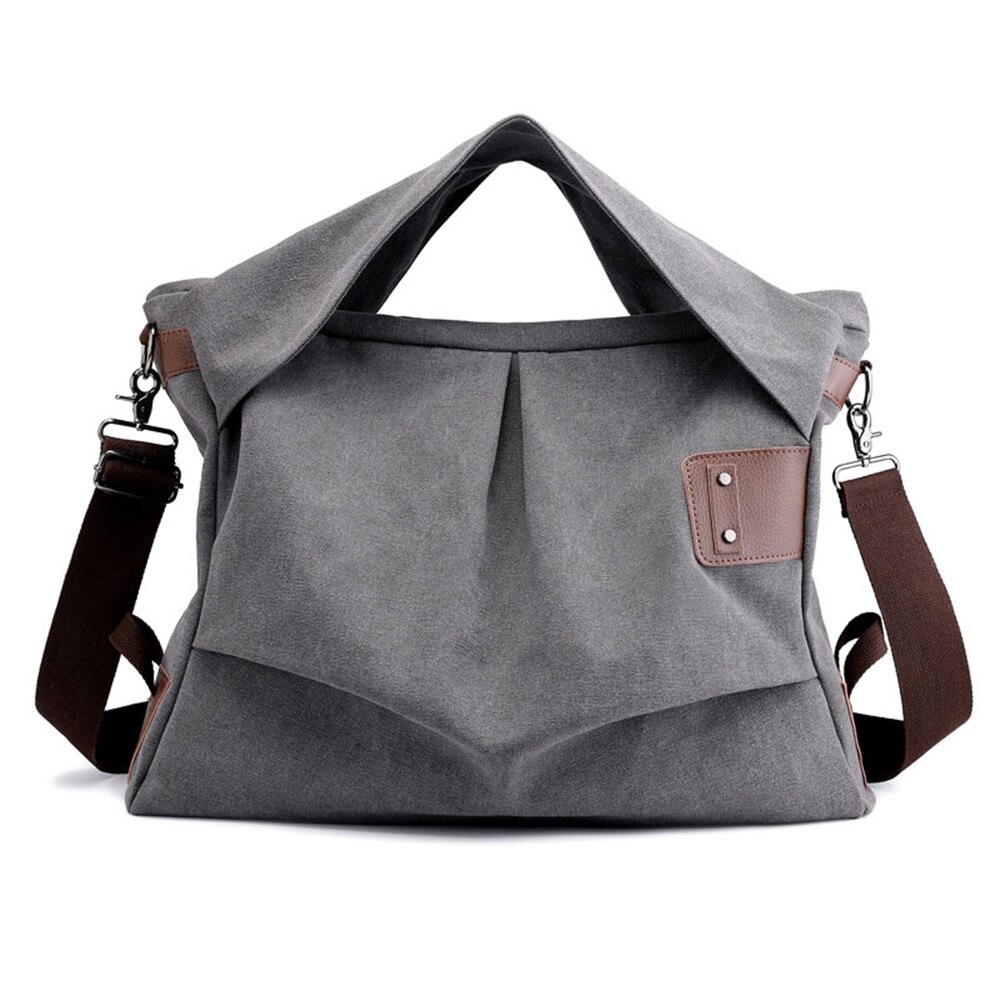 Canvas Hand Bags For Women Bolso Mujer Reusable Shopping Bags Women Bag Over Shoulder-Bag Large-Capacity Ladies Tote Bags: Gray