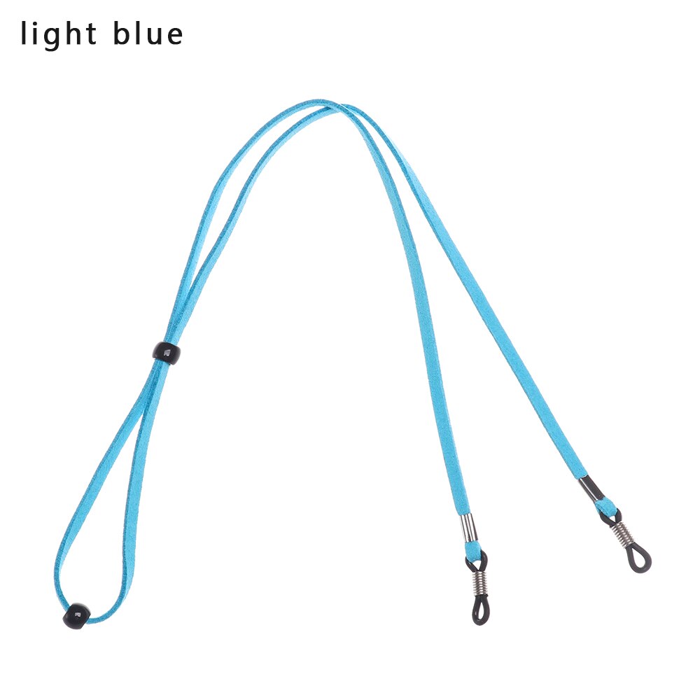 1 stk justerbar solbrille halssnor strop briller briller snor lanyard holder ruskind briller reb: Lyseblå