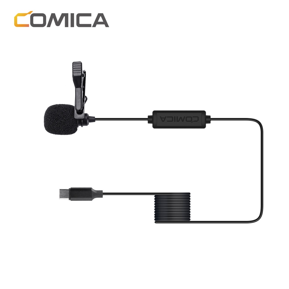 Comica CVM-V01SP (Uc) lavalier Microfoon Clip-On Omnidirectionele Microfoon Voor Type-C Interface Smartphone Kabel Lengte 2.5/4.5/6M