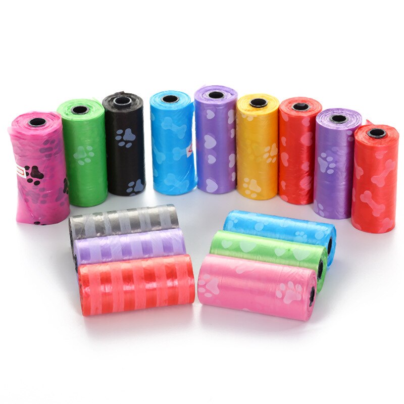 Huisdier Afvalzak Dispenser Voor Hond Afval Tas Houder Plastic Vuilniszak Dispenser Carrier Case Hond Huisdier 10 Roll Afval kak Tassen: Random Color 10 Roll