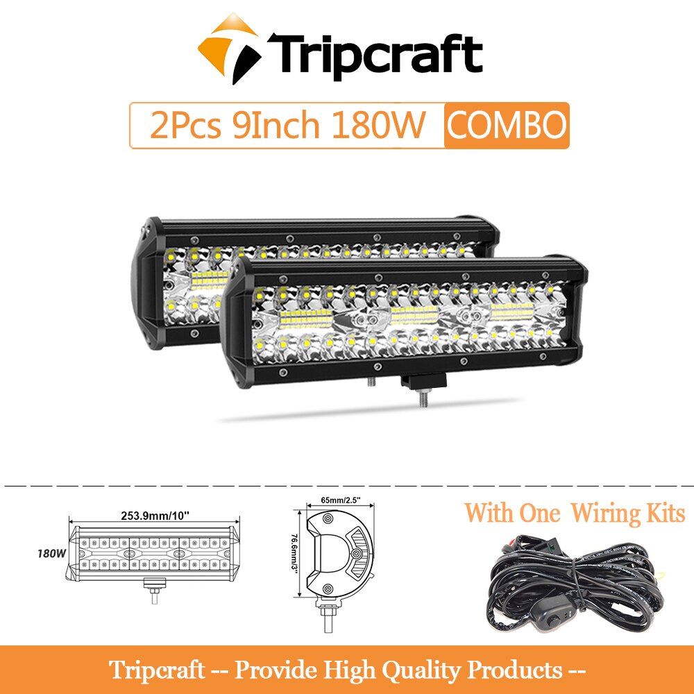 Tripcraft 3 rzędy listwa LED 4 - 28 Cal listwa świetlna LED LED światło robocze do ciągnika samochodowego łódź OffRoad 4x4 ciężarówka SUV ATV jazda 12V 24V