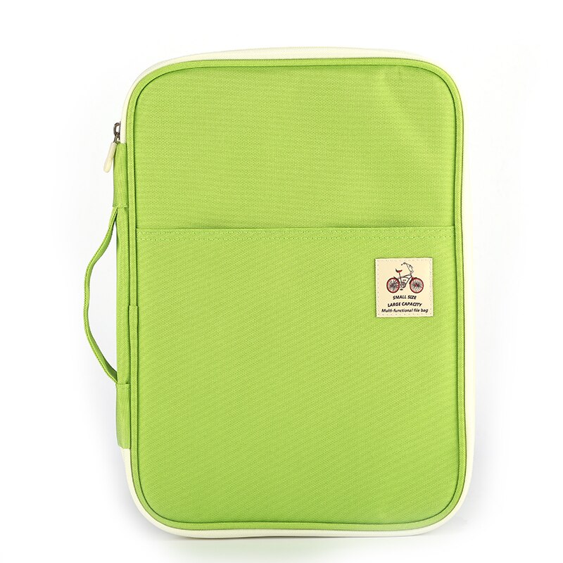 Multi-funktionale Wasserdicht A4 Dokument Taschen Datei Ordner tragbar Aktentasche Geschäft Lagerung Tasche Für Notizbücher Stifte Computer: Gras Grün