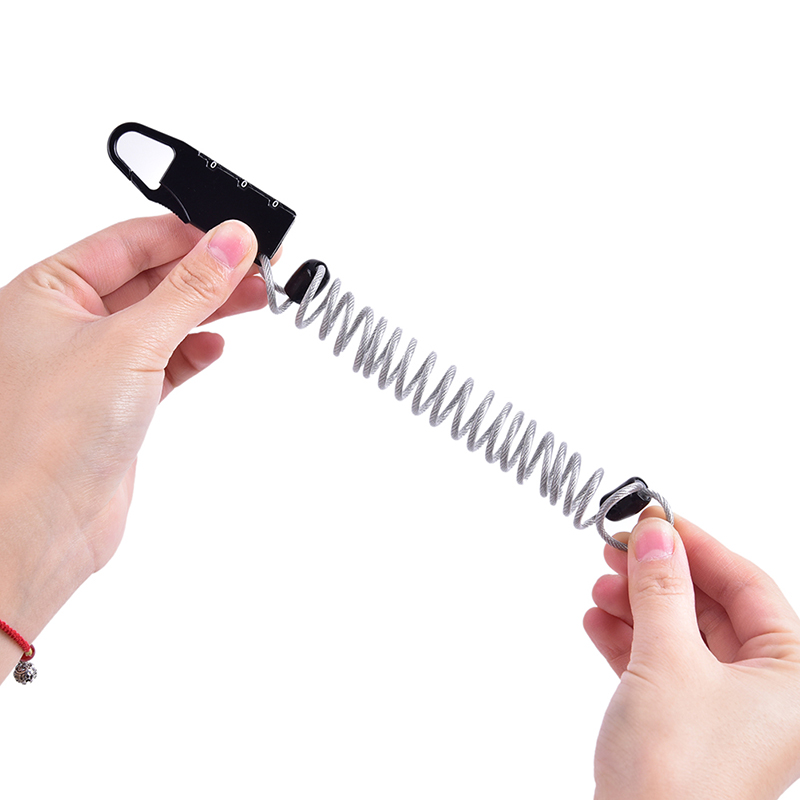 Bike Lock Spring Disc Cable Wire Security Lock Portable Spring Anti-theft Bicycle Code Lock Mini 3 Digits Combination Password