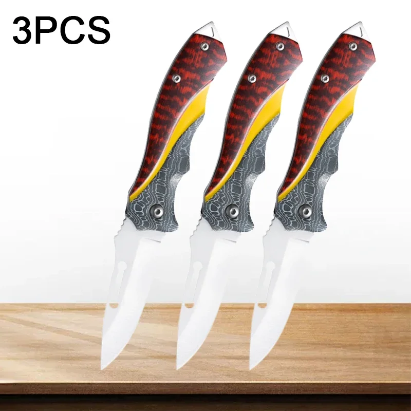 Cuchillo plegable para comer carne, cuchillo para cortar fruta, para asar ovejas, cuchillo de acero inoxidable, herramientas de cocina, 1 unidad: Grey