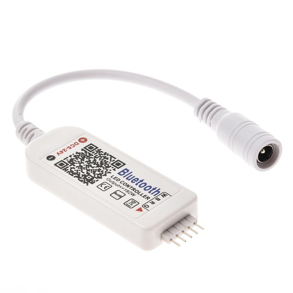 Wifi Mini RGB Bluetooth Controller DC 5V 12V 24V Mini Music Lighting Controller Light Strip Controller For RGB RGBW LED Strip: White
