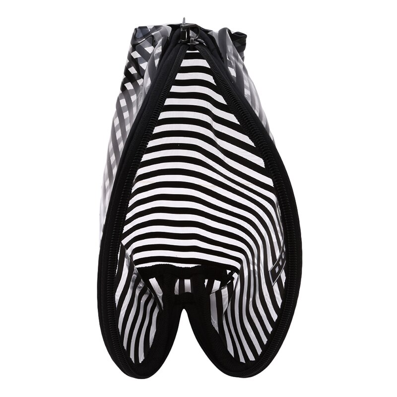 Pvc Transparante Grote Capaciteit Cosmetische Tas Vrouwen Mode Reizen Draagbare Waterdichte Strepen Maken Up Toilettassen