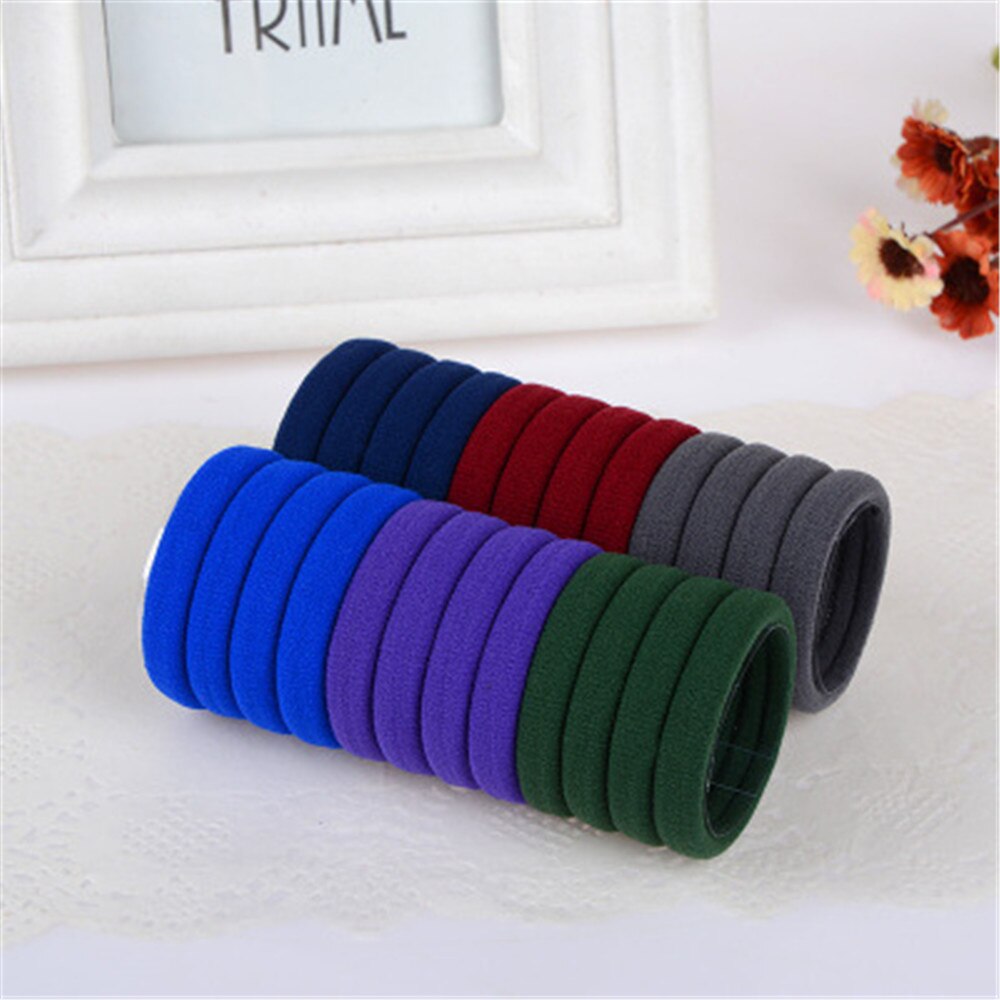 Lote de 24 unidades de coleteros de 4cm para niña, coleteros de colores del Arcoíris para niña, gomas de pelo elásticas, anillos de cuerda para niña, accesorios para el cabello: 5