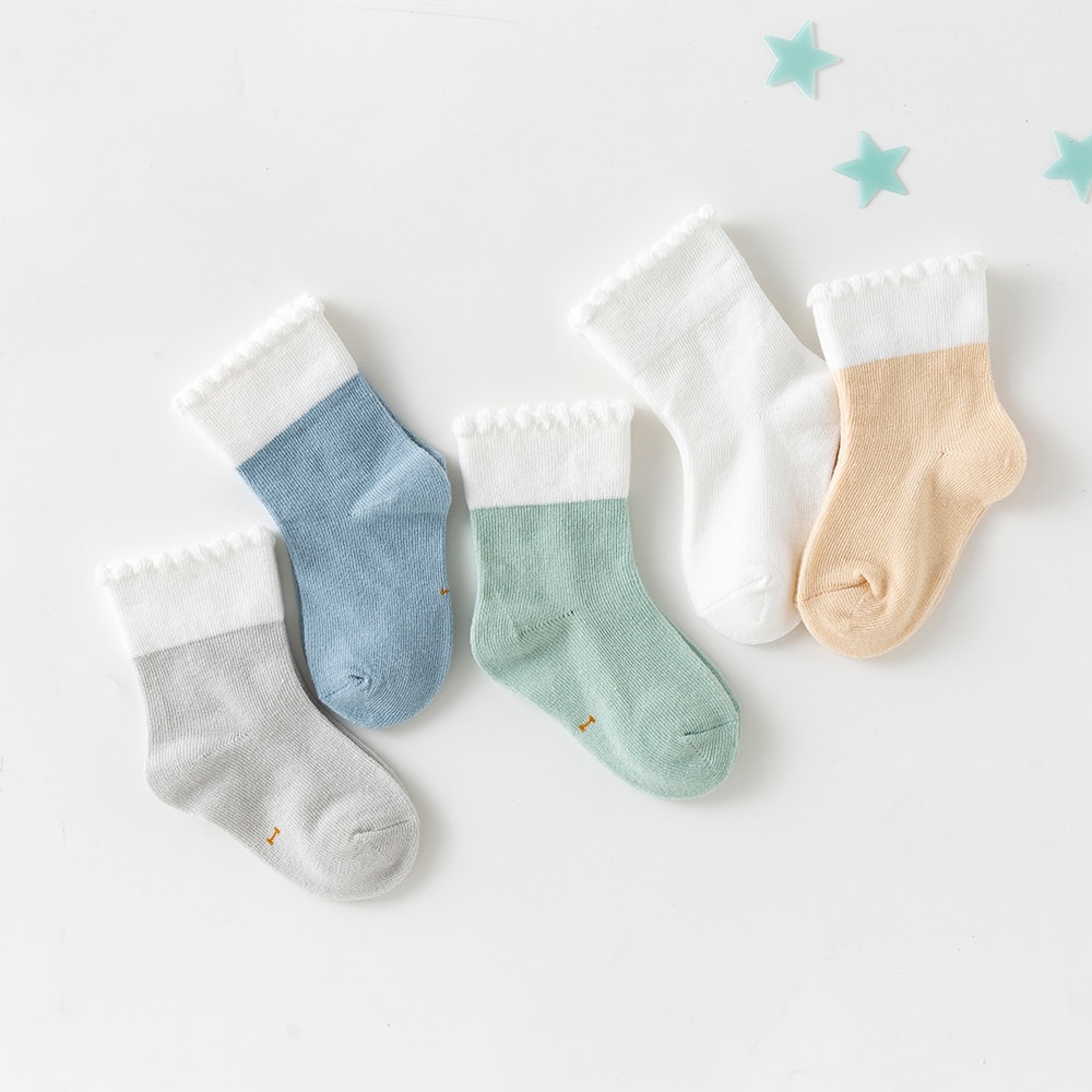 5 Paare/los 0-2Y Baby Socken Sommer Baumwolle 3D Karikatur Ebene freundlicher Socken Mädchen Gittergewebe Nette Neugeborene Junge Kleinkind Socken Baby