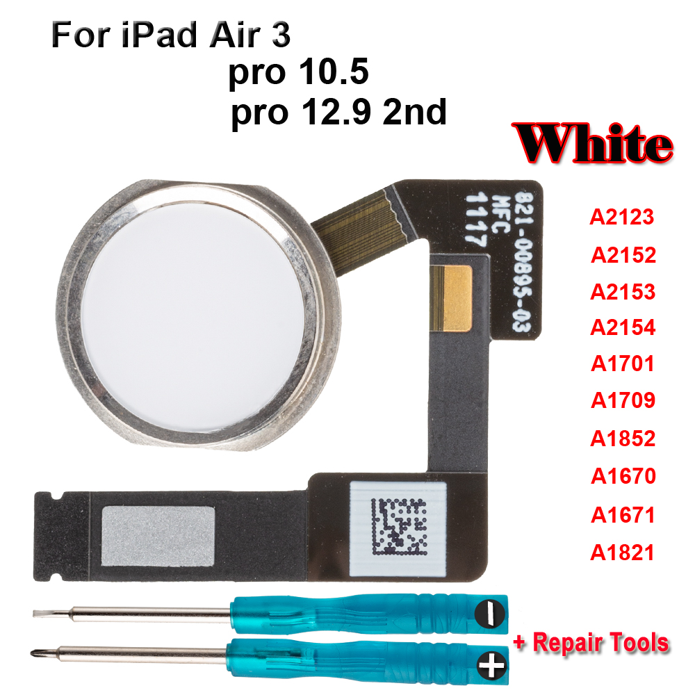 Heimat Taste Schlüssel Mit biegen Kabel Für iPad Profi 10,5 A1701 A1709 A1852 12,9 2nd A1670 A1671 A1821 Luft 3 a2123 A2152 A2153 A2154: Gold