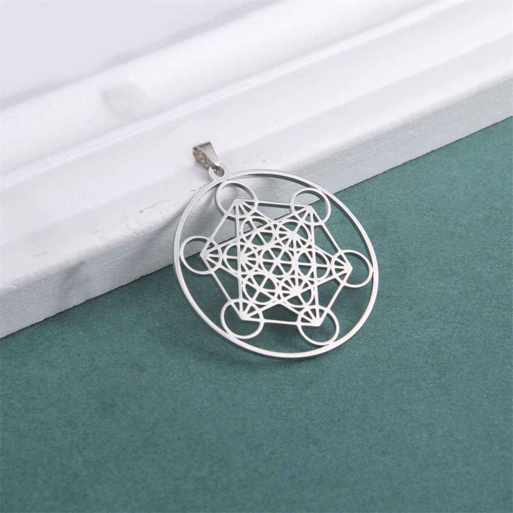 Diy Rvs Metatron Kubus Bedels Voor Sieraden Maken Ketting Oorbellen Sleutelhanger Charm Amulet Hangers Accessoire