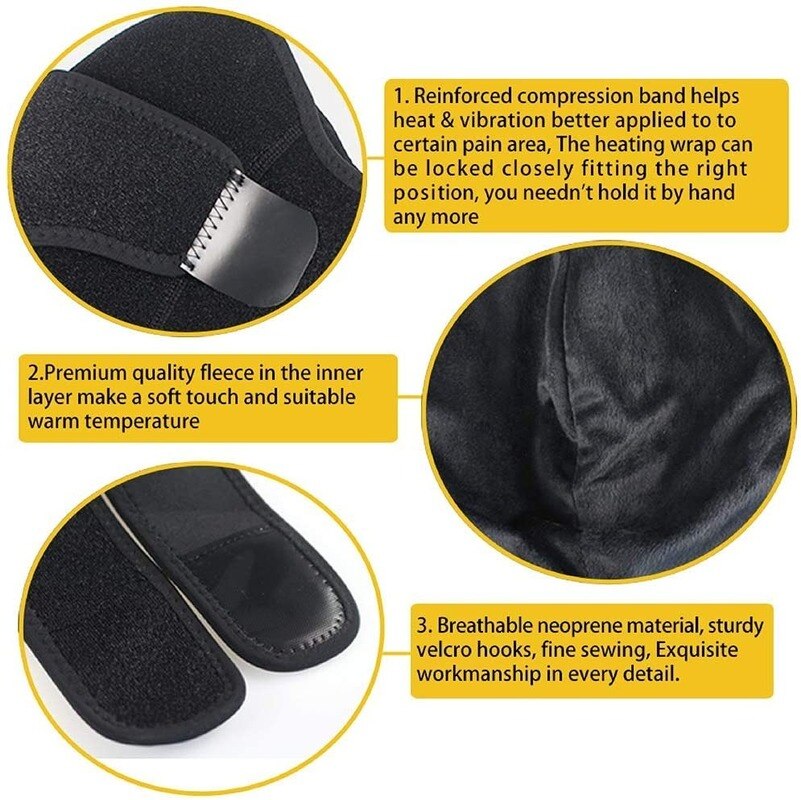 Massaging Shoulder Heat Therapy Wrap Heating Pad for Muscle Pain Relief, Frozen Shoulder, Bursitis, Tendonitis, Rotator Cuff