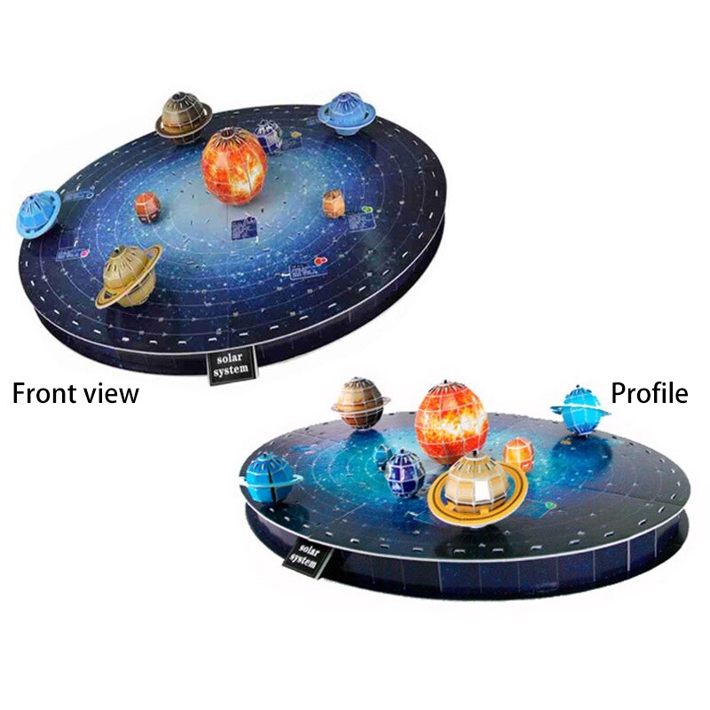 146 pièces 3D système solaire Puzzle ensemble planète jeu de société 3D papier bricolage Puzzle apprentissage et éducation Science jouet âge 6 + d'anniversaire