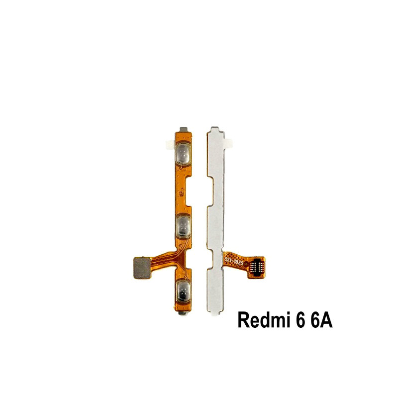 Cable flexible de repuesto para Xiaomi Redmi 6 6A 6Pro Mi A2 Lite, botones de encendido, apagado y volumen,: Marrón