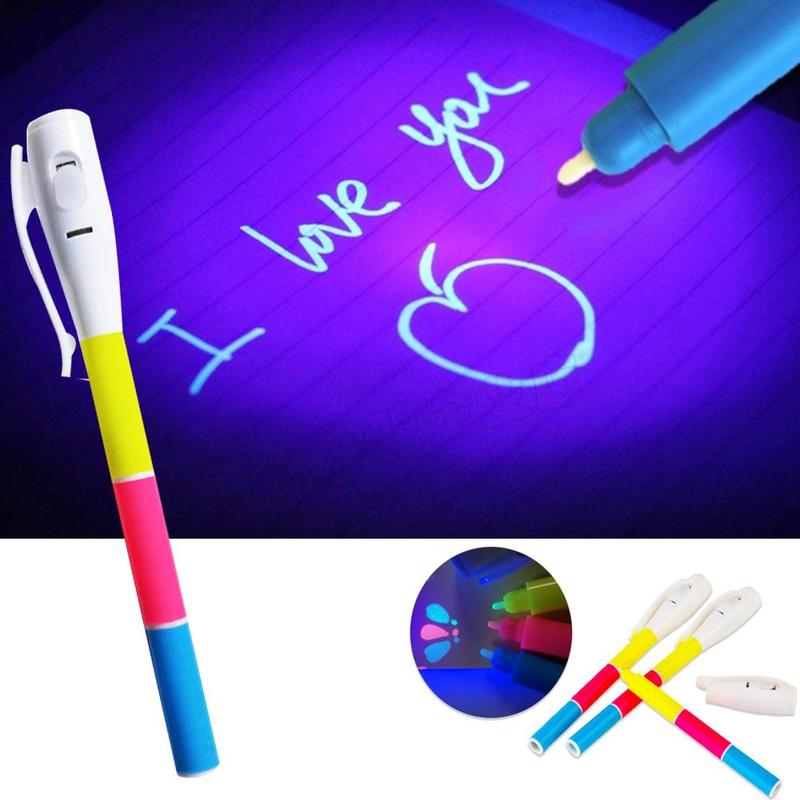 Uv Fluoreszierende Stift Graffiti Unsichtbare Geständnis Farblose Unsichtbaren Stift Licht Artefakt markieren Uv Liefern Stati V9V6