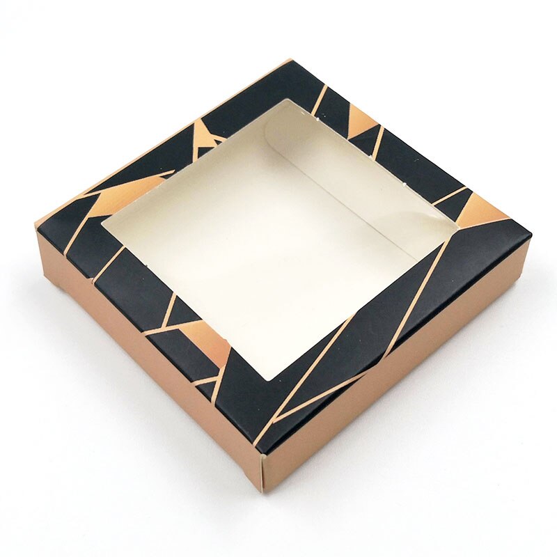 paper eyelash packaging box lash boxes packaging custom own logo for 10mm-25mm mink eyelashes square case bulk: 8