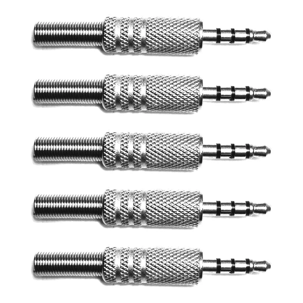 Set di adattatori audio da 5 pezzi: spine placcate in oro da 6,35 mm a RCA/3,5 mm, alloggiamento in metallo, blocco a vite, audio Hi-Fi per microfono/ampli/altoparlante: Oro