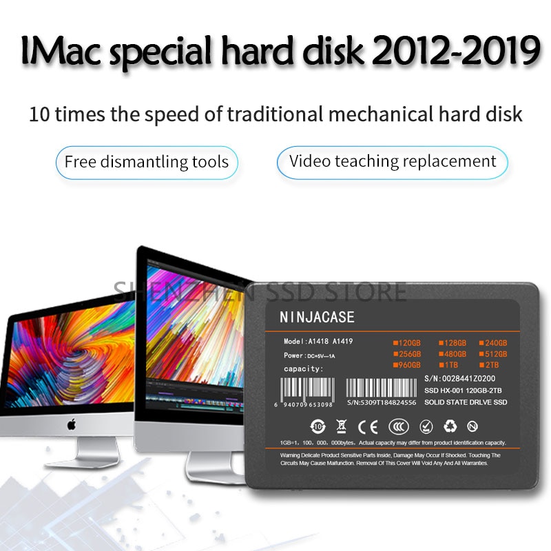 - Year ssd for Apple 21.5" iMac All-in-One Desktop Computer A1418 A1419 Solid State Drive 128G 512G 2TB IMAC SSD