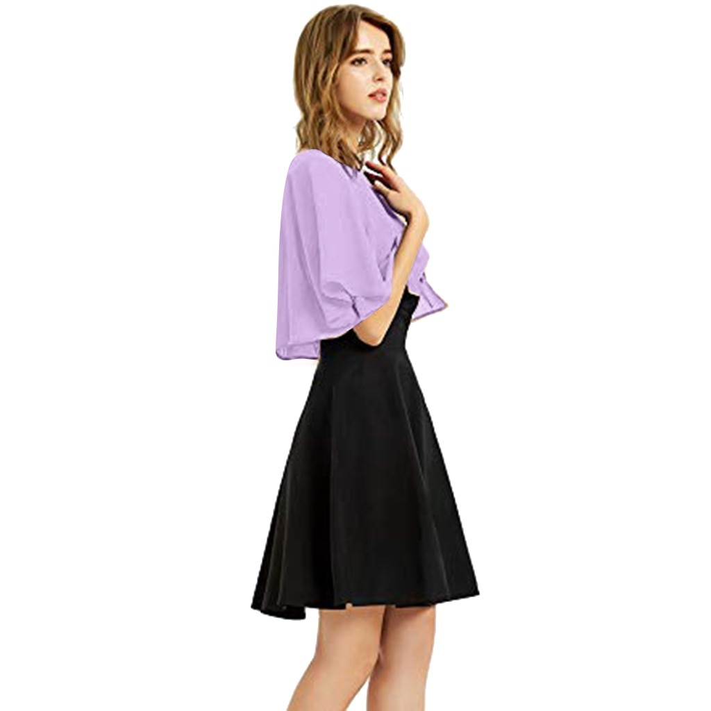 Chal de chifón suave para mujer para vestido de noche boda capa Bolero Flapper Bufanda sólida Bufanda invierno chal accesorios mujer