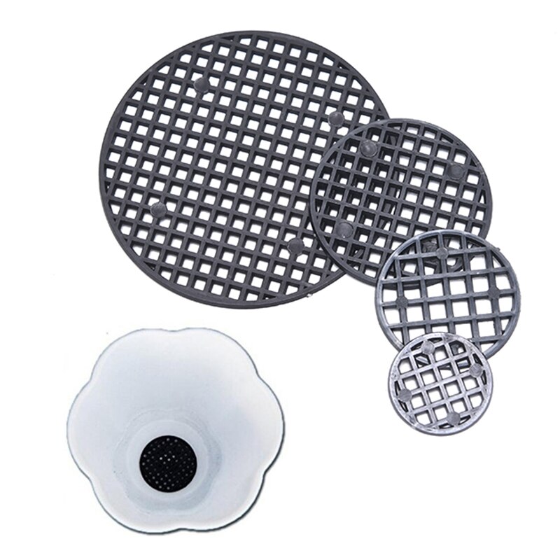 10Pcs Ronde Bloempot Mesh Pad Ademend Lekvrij Bodem Rooster Mat Met Drainage Gat Bescherming Duurzaam Bonsai Thuis