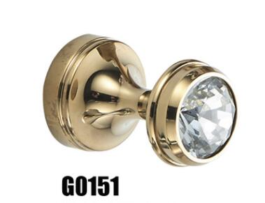 Wall Mounted Crystal Hook Hanger Brass Hook Mini Single Hook Robe Hook with Screws for Hanging Clothes Coat Key Hat Jewelry: E