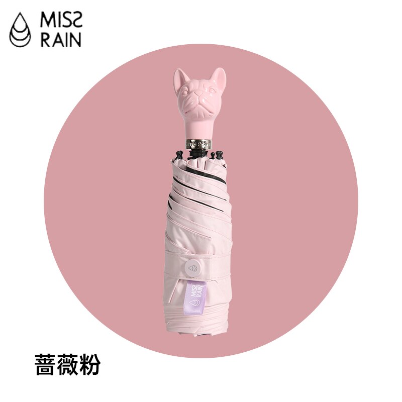 Missrain minificka lyxigt paraply lyxigt hundhandtag femfaldigt damparasoll uv-skydd litet paraplyidéer