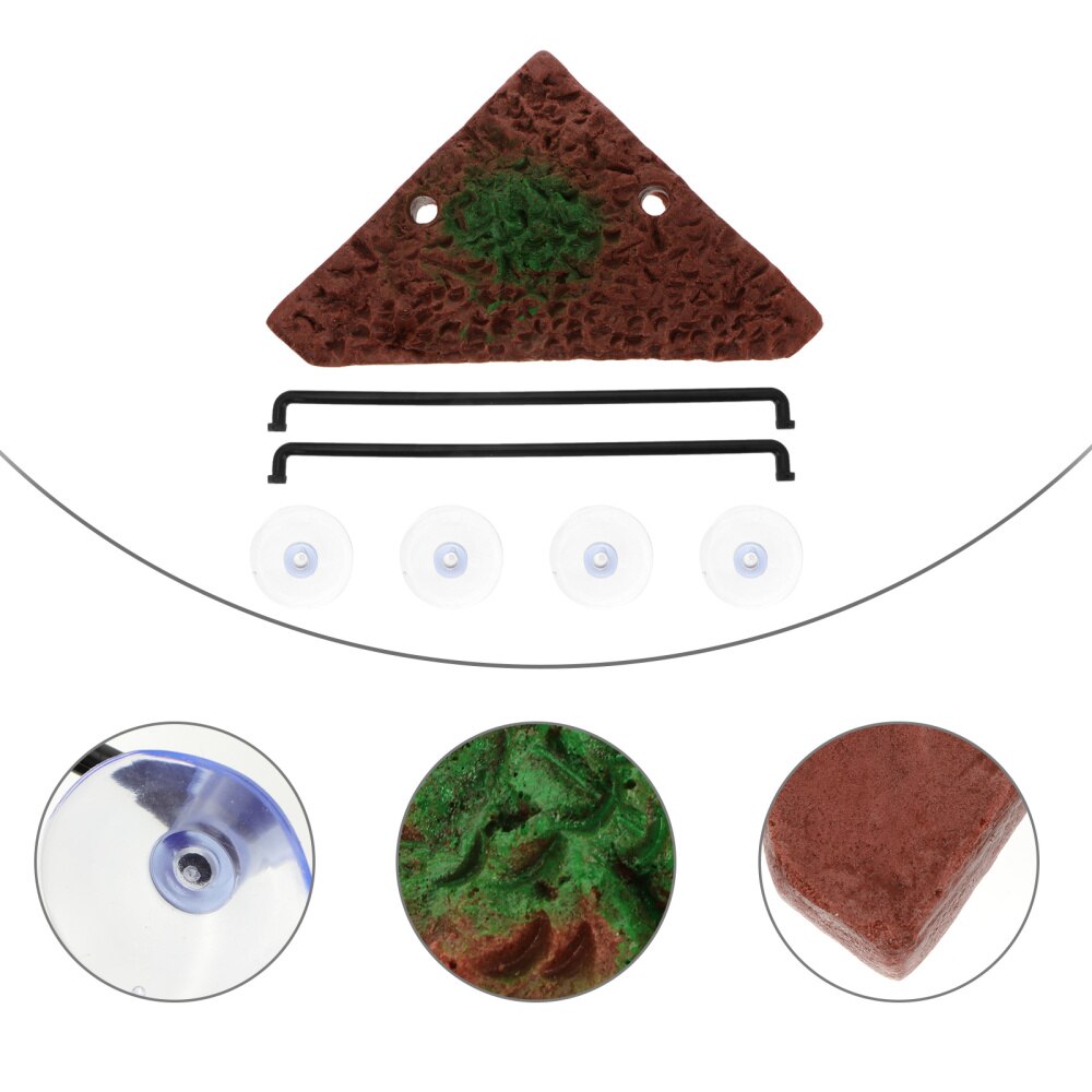 Turtle Bask Terrace Platform Aquarium Floating Dock Climb Resting Platform: 14X14X20CM