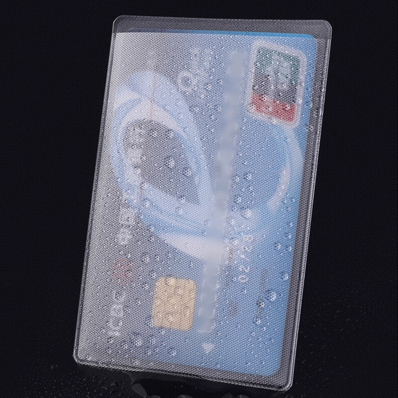 Protector de tarjetas de PVC, cubierta transparente esmerilada para tarjetas de identificación de crédito, soporte antimagnético, contenedor para postales, bolsas de almacenamiento, 1-50 Uds.