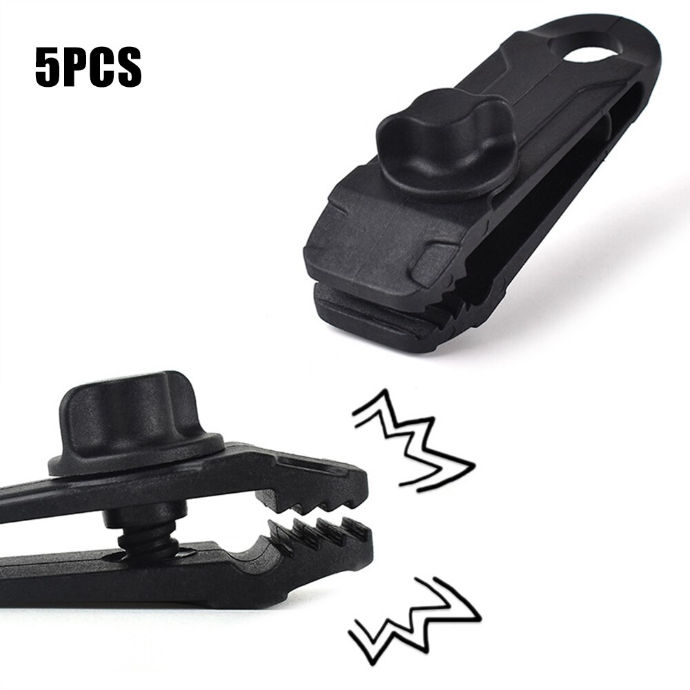 5/10 Pcs Heavy Duty Camping Tarp Clips Tent Awning Clamps with Thumb Screw Portable Tool B2Cshop: Black