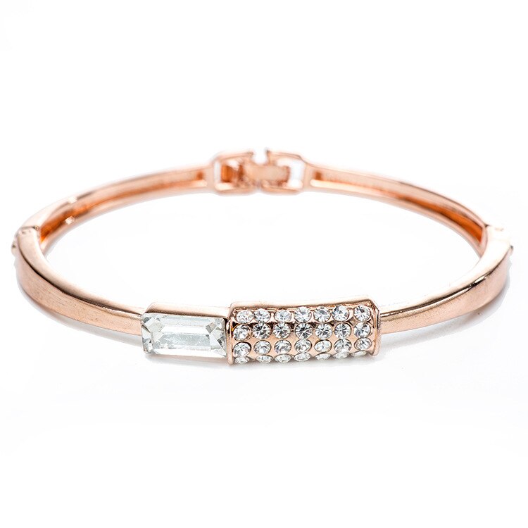 Enkle armbånd smykker med armbånd rose måke legering åpent armbånd til kvinnelig fest