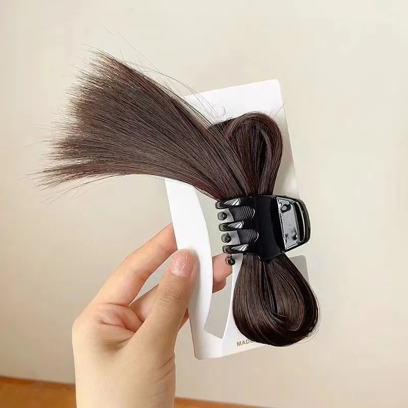 Pince à cheveux en forme de plume élégante pour perruque, pince à queue de cheval, fille, Woemn Sweet Y2K: YELLOW