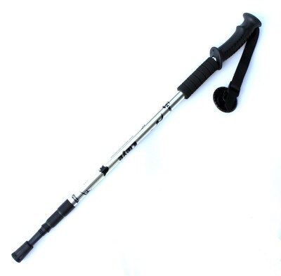 65-135cm Walking Sticks Hiking Poles Adjustable Trekking Poles Telescopic Scandinavian Anti Shock Carbon Al alloy: 1 pc white