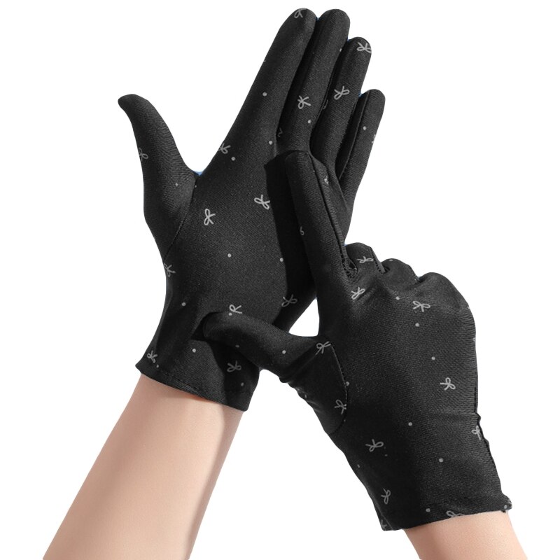 1 Pair Sunscreen Gloves Female Women's Short Spring Summer Cyclist Mittens Breathable Elastic Sun Protection Gloves: B-2