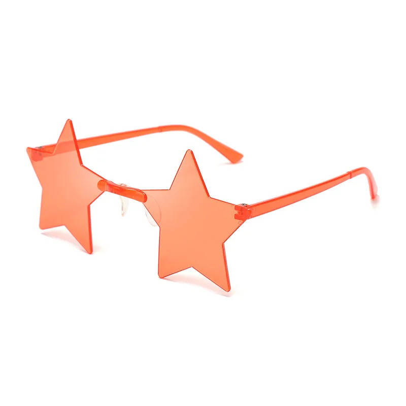 Mode Dunne Stervormige Zonnebril Vrouwen Randloze Bril Persoonlijkheid Brillen Cool Disco Ster Bril Voor Mannen Unisex Brillen Brillen