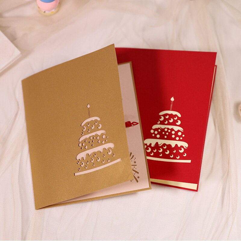 Carte de joyeux anniversaire 3D pour enfants, carte de musique à gâteau d&#39;anniversaire pour femme et mari, cartes de vœux Pop-Up, cartes postales, avec enveloppe