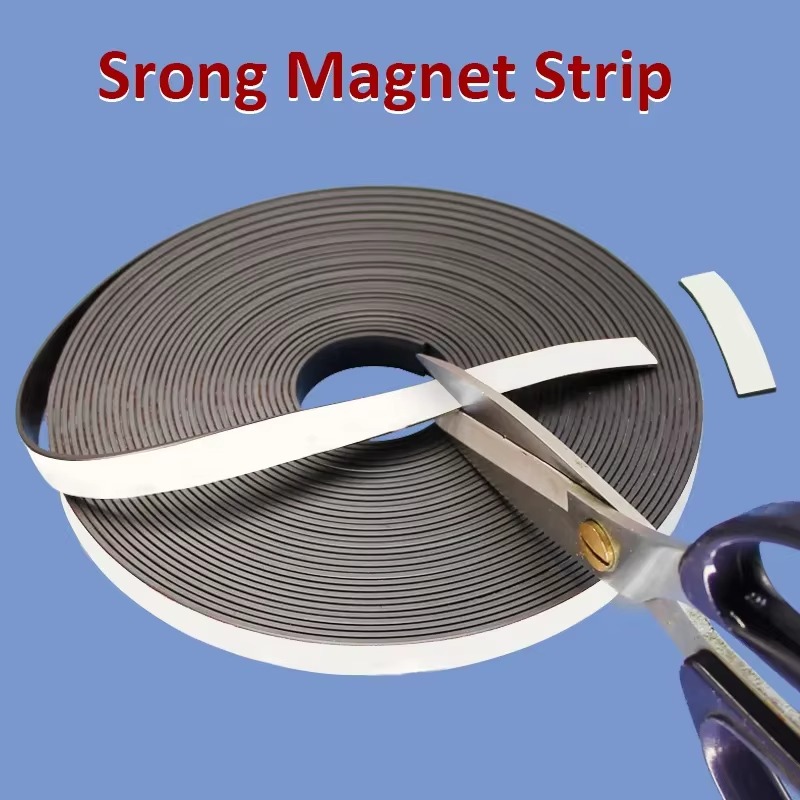 1M DIY stärker flexibler Magnetstreifen, selbstklebendes Magnetband, Gummi-Magnetband, weiches Streifenband, stärker Rückenkleber, 39,37 Zoll