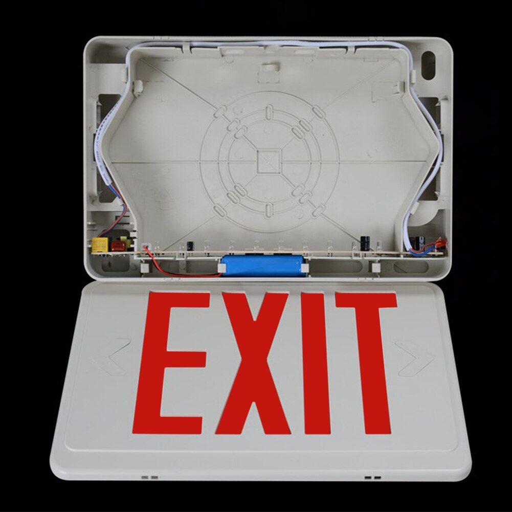 Illuminated Led Emergency Lamp Safe Lighting Letter Compact Electric With Battery Backup Light Indicator Exit Sign Hardwired